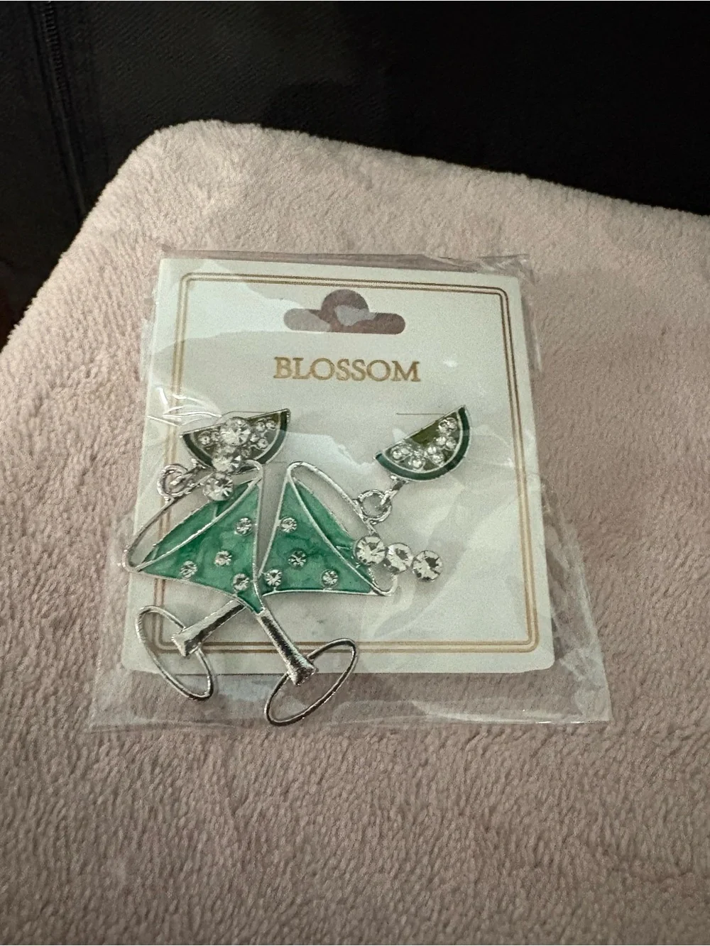 Martini Glass Earrings- Assorted Colors- buyers choice
